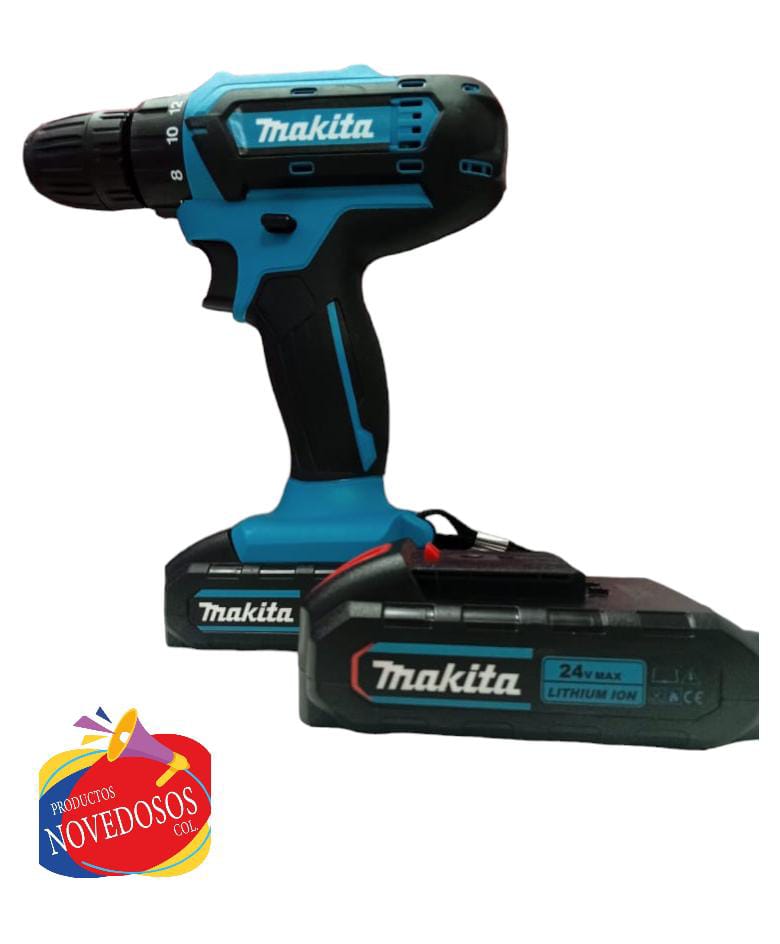 Taladro Inalámbrico Tipo Makita 24 Voltios + 28 Piezas