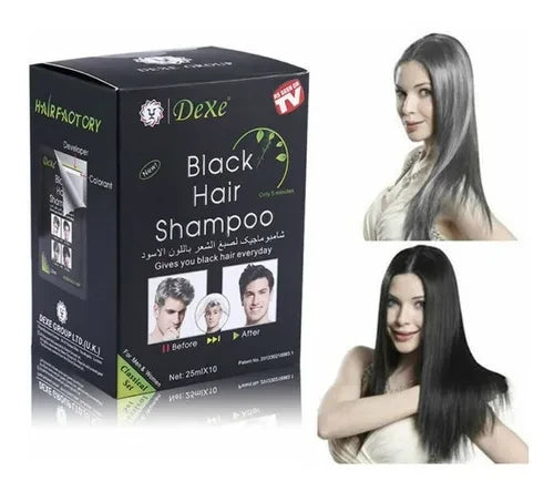 Shampoo para Eliminar los Cabellos Blancos (cada caja contiene 10 sobres)